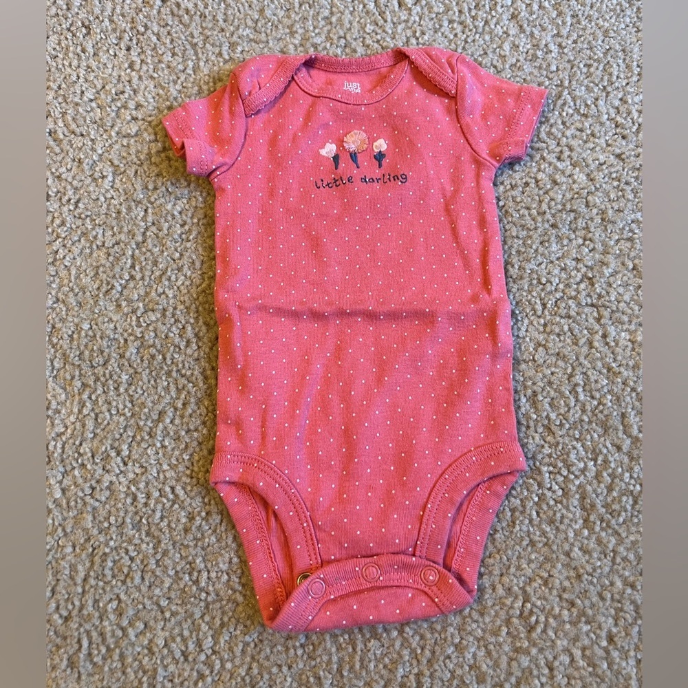 Carter's Pink little darling Bodysuit with floral Design